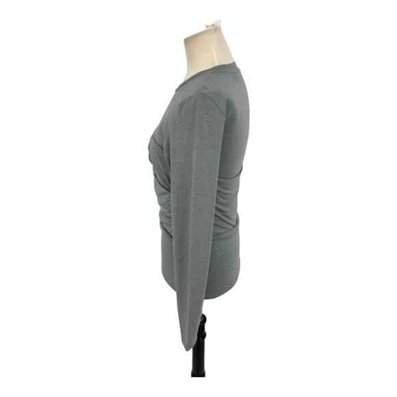Vero Moda Nelly Ruched Knit Top Gray Size Medium NWOT $62 MSRP - Picture 5 of 8